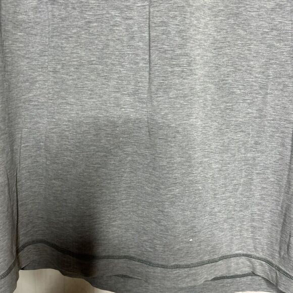 Lululemon T Shirt Distressed Neckline Gray Color Short Sleeves - Picture 4 of 6